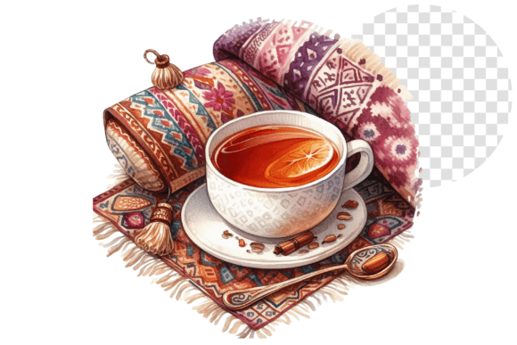 Download TeaJoy Eid Bliss Cozy Watercolor Cup - Premium Resources