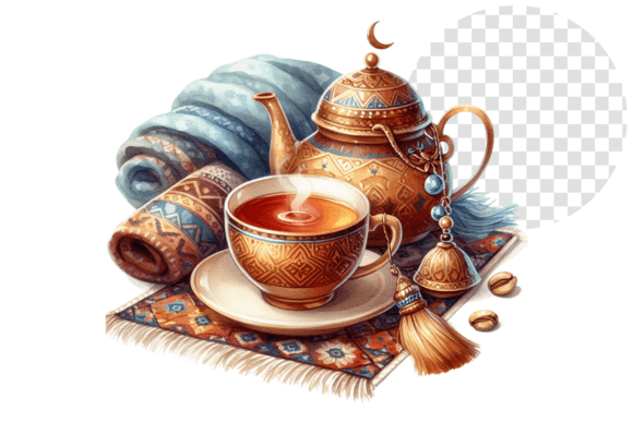 Download TeaJoy Eid Bliss Cozy Watercolor Cup - Premium Bundle